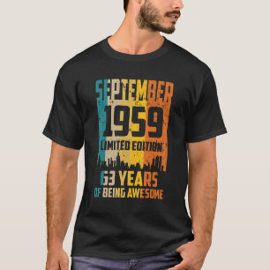 63rd Birthday 63 Years Awesome Since September 195 T-Shirt