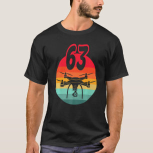 63rd Birthday I Retro Remote Control Drones With C T-Shirt