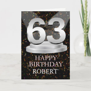 63rd Birthday Spotlights Add A Name Card