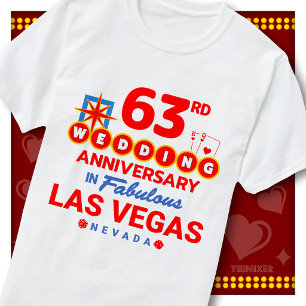 63rd Wedding Anniversary Fabulous Las Vegas Couple T-Shirt