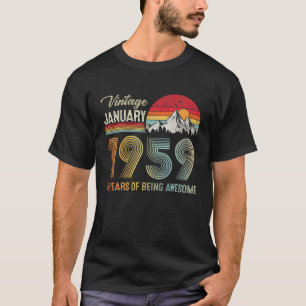 63Th Birthday Vintage February 1959 63 Years Old F T-Shirt