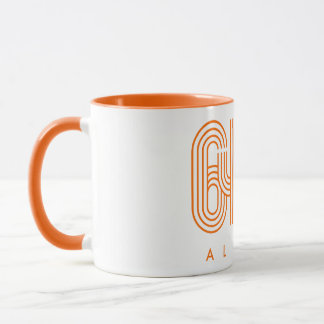 6453 ALUMNI Orange & White mug