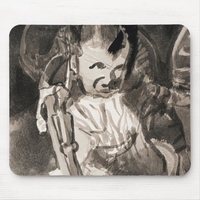 6483-Sketch of Felix Klee (1908) by Paul Klee Mouse Pad (Front)