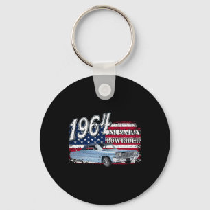 64 Impala Lowrider Ss 4th Of July American  Key Ring