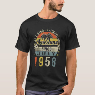 64 Year Old 64th Birthday Vintage July 1958 1 T-Shirt