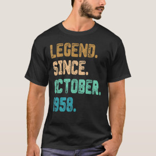 64 Year Old Legend Since October 1958 64th Birthda T-Shirt