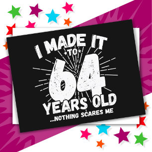 64 Year Old Sarcastic Meme Funny 64th Birthday Postcard