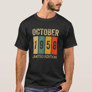 64 Year Old  Vintage October 1958 October Birthday T-Shirt