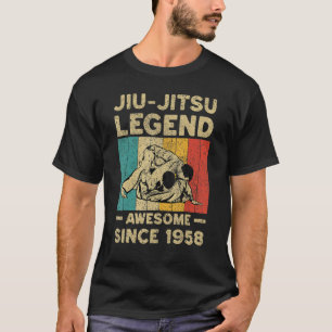 64 Years Old BJJ Jiu Jitsu Legend Awesome Since 19 T-Shirt