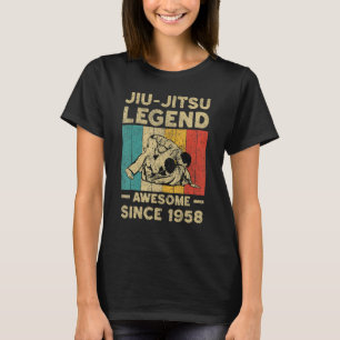 64 Years Old BJJ Jiu Jitsu Legend Awesome Since 19 T-Shirt