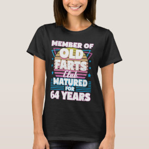 64 Years Old Farts Club Funny 64th Birthday Men Da T-Shirt