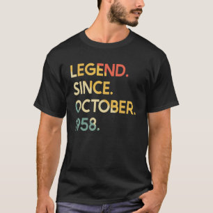 64 Years Old Legend Since October 1958 64th Birthd T-Shirt