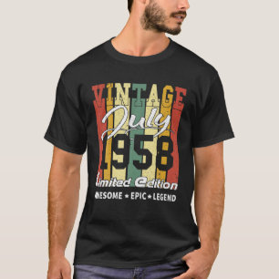 64 Years Old Vintage July 1958 Limited Edition 64T T-Shirt