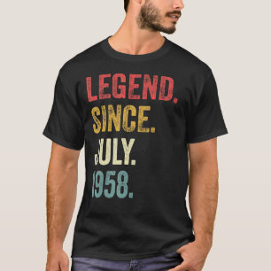 64th Birthday  64 Years Old Legend Since July 1958 T-Shirt