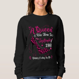 64th Birthday High Heel A Queen Was Born In Septem Sweatshirt