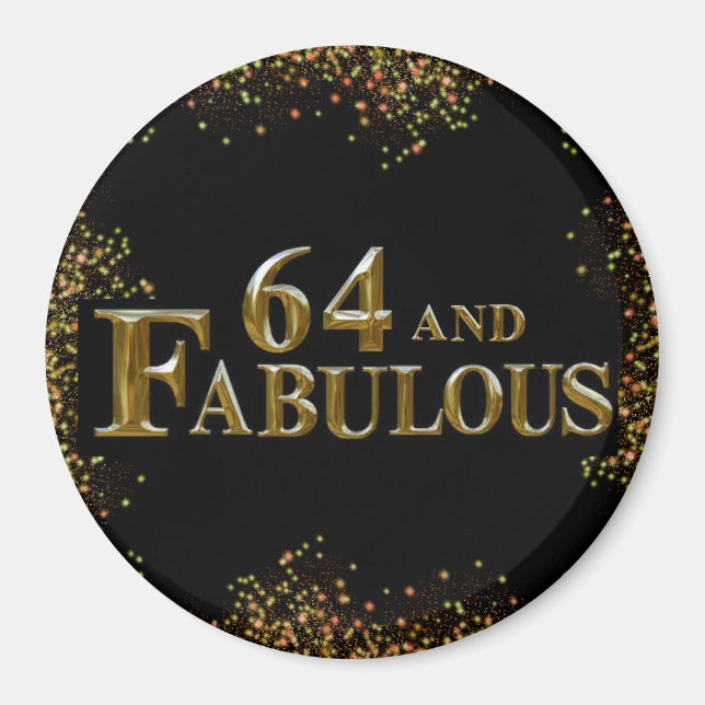 64th Birthday  Magnet (Front)