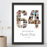 64th Birthday Number 64 Custom Photo Collage Poster<br><div class="desc">Celebrate 64th birthday with this personalised number 64 photo collage poster. This customisable gift is also perfect for wedding anniversary. It's a great way to display precious memories from your wedding and married life. The poster features a collage of photos capturing those special moments, and it can be customised with...</div>