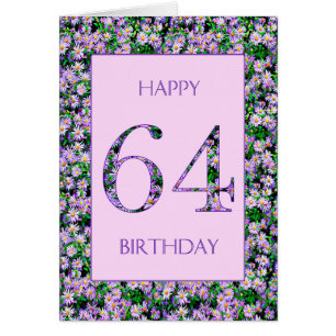 64th Birthday Purple Daisies