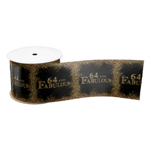64th Birthday  Satin Ribbon