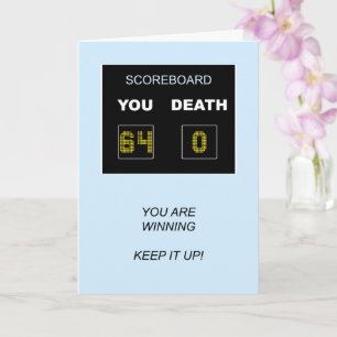 64th Birthday Scoreboard Card