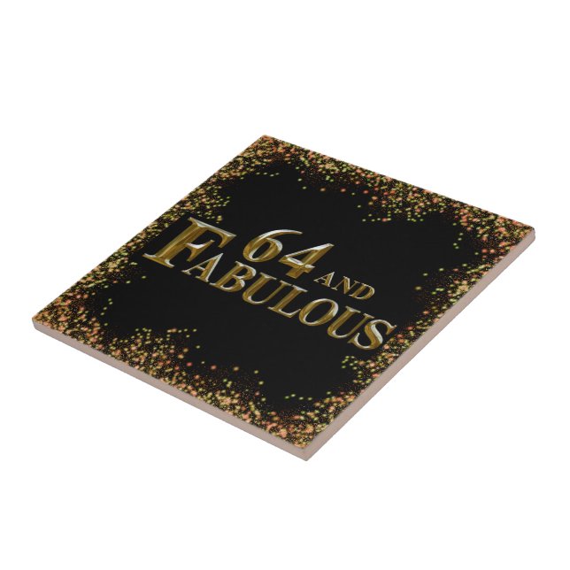 64th Birthday  Tile (Side)
