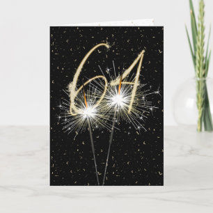64th wedding anniversary sparklers card