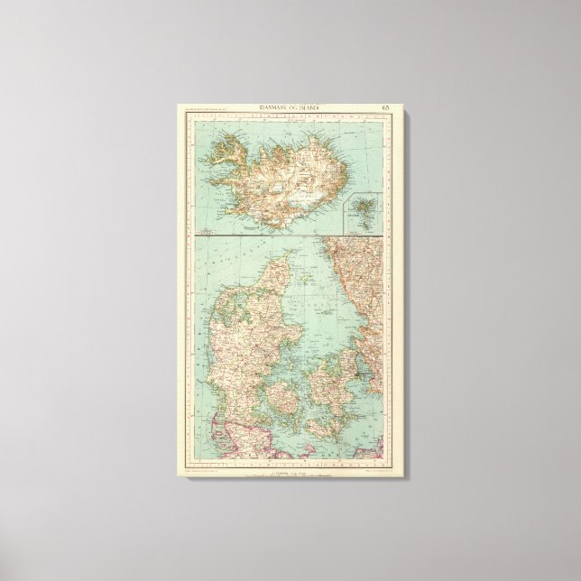 65 Denmark, Iceland Canvas Print (Front)