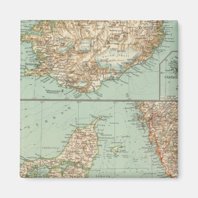 65 Denmark, Iceland Magnet (Front)