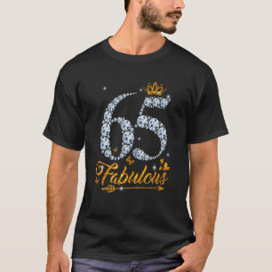 65 & Fabulous 65 Year Old 65th Birthday Queen Diam T-Shirt