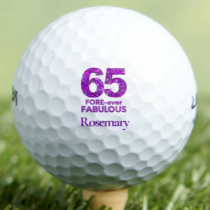 65 FORE-ever Fabulous Mum Gift – Purple Glitter Golf Balls