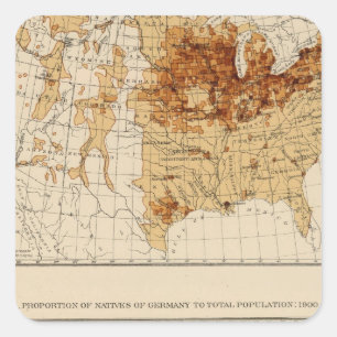 65 Natives Germany 1900 Square Sticker