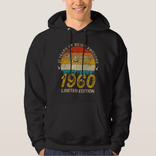 65 Year Old 1960 Retro Awesome 65th Birthday Gift Hoodie