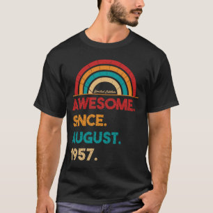65 Year Old Awesome Since August 1957 65th Birthd T-Shirt