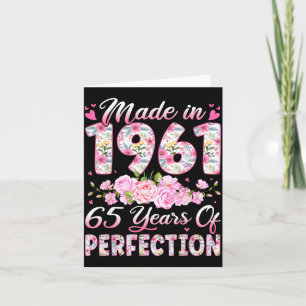 65 Year Old Made In 1961 Birthday Floral 65th Card