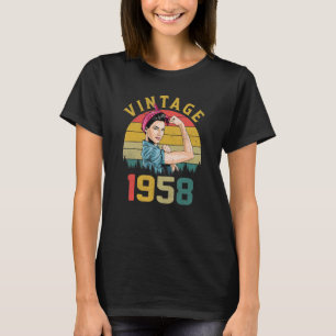 65 Year Old  Vintage 1958 65th Birthday For Women  T-Shirt