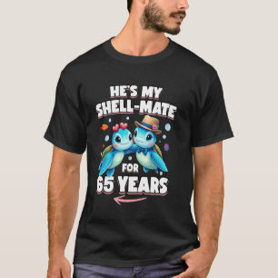 65 Years Couple Anniversary Turtles He's She's My T-Shirt