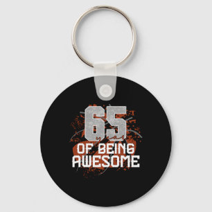 65 Years Of Being Awesome Sketll 65th Birthday Gif Key Ring