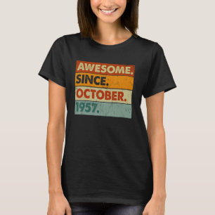 65 Years Old 65th Birthday Awesome Since October T-Shirt