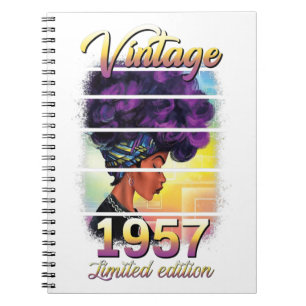 65 Years Old 65th Birthday Black African American Notebook