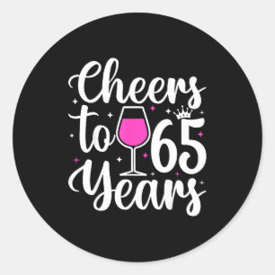 65 Years Old 65th Birthday Party Men Women Classic Round Sticker