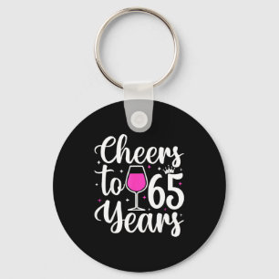 65 Years Old 65th Birthday Party Men Women Key Ring