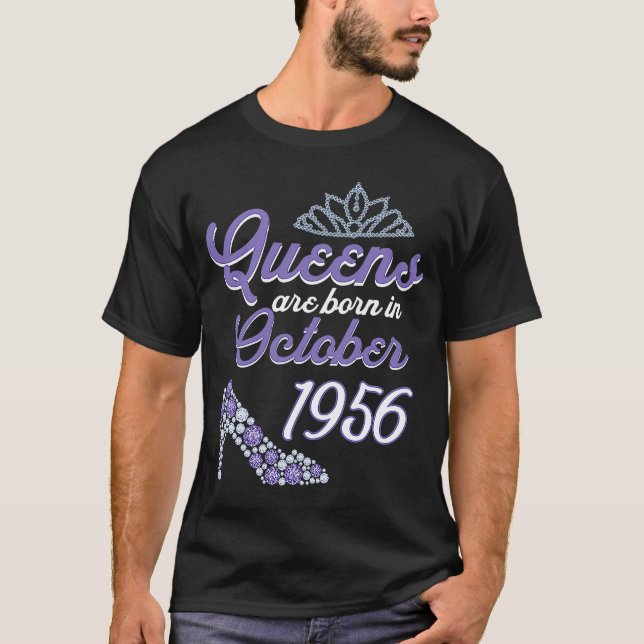 65 Years Old Bday October 1956 65Th Birthday Women T-Shirt (Front)