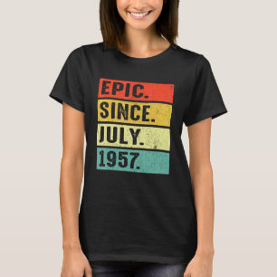 65 Years Old Epic Since July 1957 65th Birthday T-Shirt
