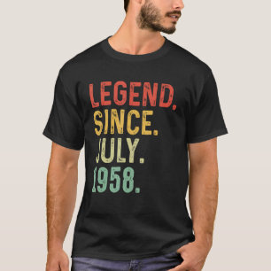 65 Years Old Legend Since July 1958 65th Birthday T-Shirt