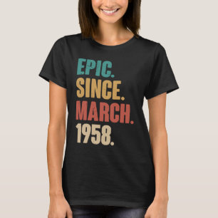 65 Years Old Vintage 1958 Birthday 65th Decoration T-Shirt