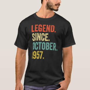 65 Years Old Vintage Legend Since October 1957 65t T-Shirt