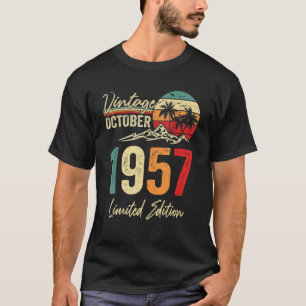 65 Yr Old Vintage October 1957 65th Birthday T-Shirt