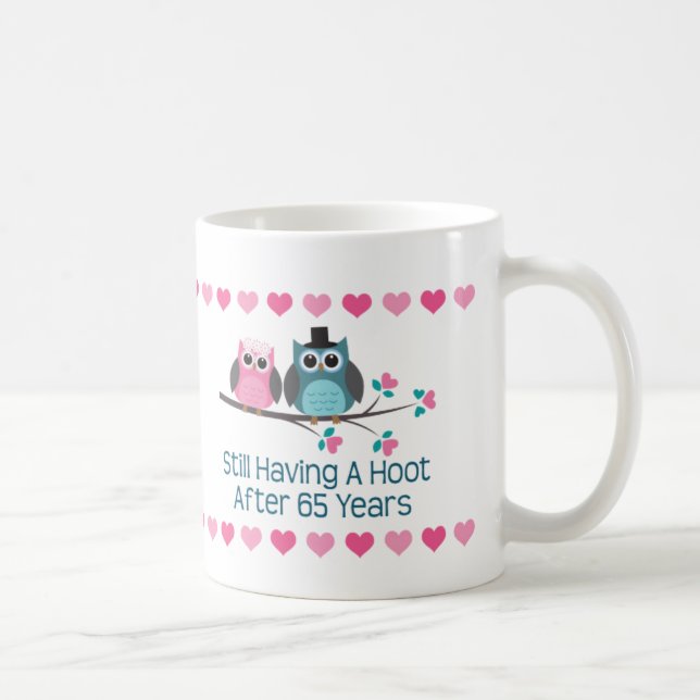 65th Anniversary Owl Couple Mug (Right)