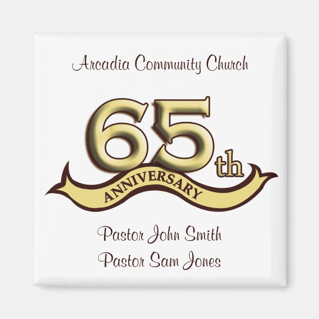 65th Anniversary Party Favours Magnet (Front)