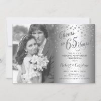 65th Anniversary with Photo - Diamond Silver